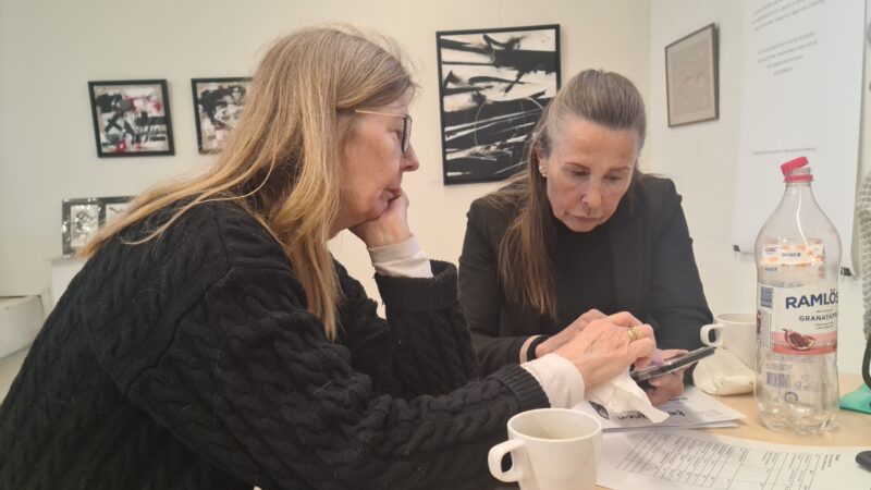 Susanne Luup och Barbro Jonasson på galleri Karantänen.